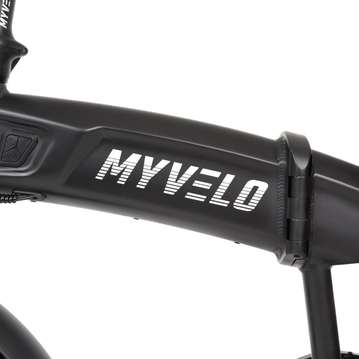 MYVELO Molinar Elektro-Klapprad Schriftzug