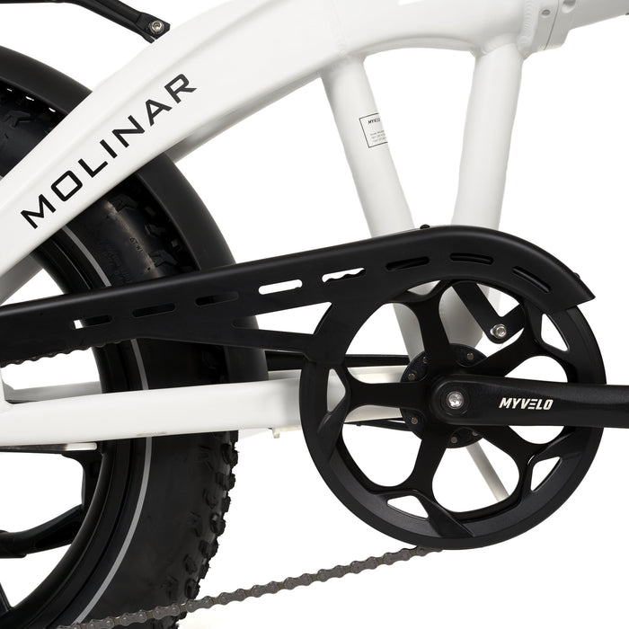 MYVELO Molinar Elektro-Klapprad Kettenschutz