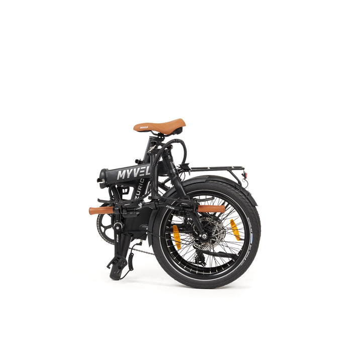 MYVELO Zürich Elektro-Klapprad zusammengeklappt